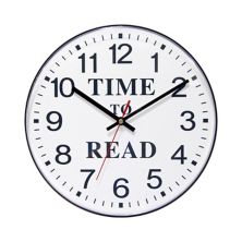 Infinity Instruments ITC Time to Read Round Wall Clock Infinity Instruments