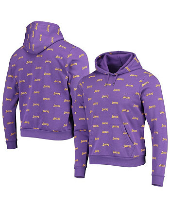Пуловер с капюшоном с логотипом Los Angeles Lakers унисекс пурпурного цвета The Wild Collective