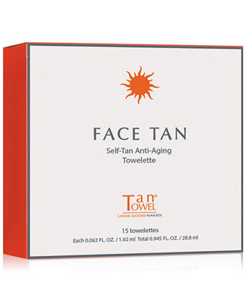 Омолаживающая салфетка для автозагара Face Tan, 15 шт. TanTowel