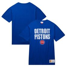 Men's Mitchell & Ness Royal Detroit Pistons Hardwood Classics Legendary Slub T-Shirt Mitchell & Ness
