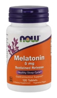 Мелатонин с продленным высвобождением - 5 мг - 120 таблеток - NOW Foods NOW Foods