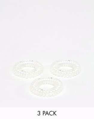 invisibobble 3-pack Power Strong Hair Ties - Crystal Clear Invisibobble