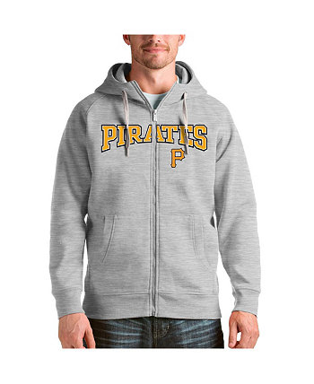 Мужское Худи Antigua Heather Gray Pittsburgh Pirates Team Logo Victory Antigua