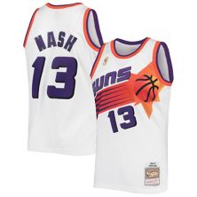 Мужская футболка Mitchell & Ness Steve Nash White Phoenix Suns 1996–1997 гг., аутентичная классика твердой древесины Swingman, джерси Unbranded