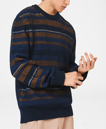 Мужской свитер в полоску с круглым вырезом Ben Sherman
