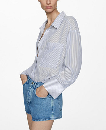 Women's Pocket Striped Shirt MANGO