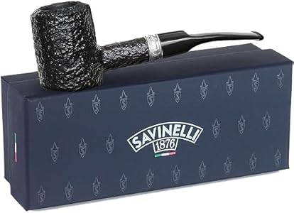 Savinelli Trevi Series - Italian Handmade Mediterranean Briar Wood Pipe, Rusticated Finish, 310 KS Savinelli