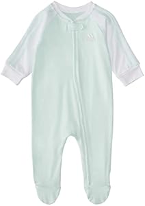 adidas Baby Girls and Baby Boys Coverall (6 Months, Ice Mint Raglan) Adidas