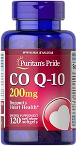 Puritan's Pride Q-Sorb CoQ10 200mg Supports Heart Health,120 Softgels (Мягкие капсулы) Puritan's Pride