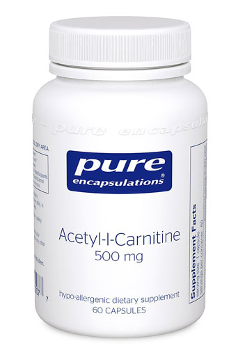 Ацетил-1-карнитин - 500 мг - 60 капсул Pure Encapsulations