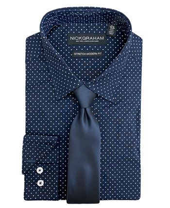 Мужская классическая рубашка и галстук Modern Fit Nick Graham
