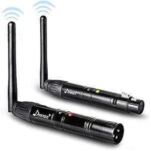 Donner 2PCS DMX512 DMX Dfi DJ 2.4G Wireless 1 Receiver with Light Dome& 1 Transmitter Stage Lighting Control (Silver) Donner