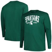 Men's Champion Green Michigan State Spartans Big & Tall Arch Long Sleeve T-Shirt Champion