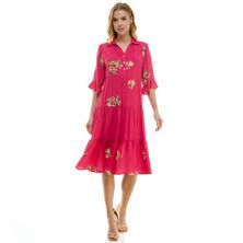 Женское платье миди с вышитыми рукавами Figueroa и цветами Figueroa & Flower