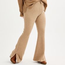 Трикотажные брюки-клеш SO® больших размеров для юниоров с высокой посадкой SO
