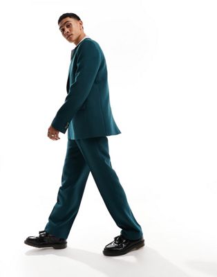 Зеленые костюмные брюки с вафельным узором Viggo Viggo