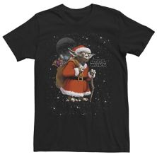 Мужская футболка с рисунком в виде портрета Йоды и Санта-Клауса Star Wars Star Wars