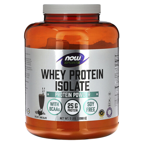 Спортивный изолят сывороточного протеина, Кремовый шоколад - 2268 г - NOW Foods NOW Foods