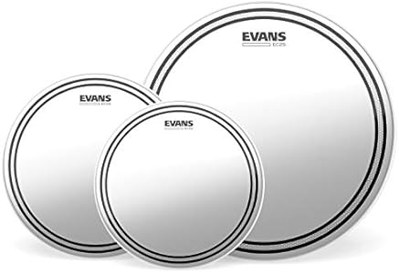 Evans Drum Heads - EC2S Clear Rock Pack (10", 12", 16") with 14" HD Dry Snare Batter Evans