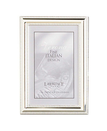Металлическая рамка для картины Серебряная пластина с тонкой вышивкой - 4 "x 6" Lawrence Frames