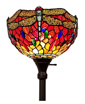 Торшер Tiffany Style Dragonfly Torchiere Amora Lighting