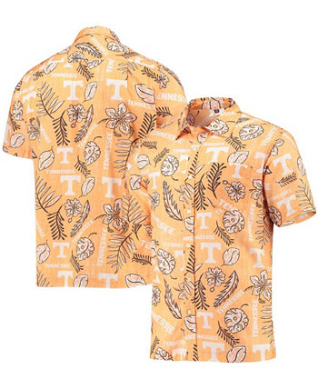 Мужская рубашка на пуговицах Tennessee Orange Tennessee Volunteers в винтажном стиле с цветочным рисунком Wes & Willy