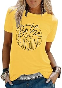 Beach Shirts for Women Hawaiian Graphic Tees Sunshine Summer Vacation Vintage Tshirt Tops Binshre