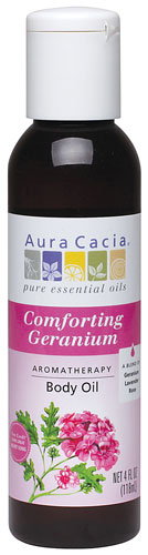 Ароматерапевтическое масло для тела Aura Cacia успокаивающая герань -- 4 жидких унции Aura Cacia