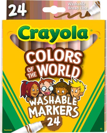 Моющиеся маркеры Colours of the World - 24 шт. в упаковке Crayola