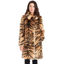 Женское пальто с тигровым принтом Fleet Street из искусственного меха Fleet Street