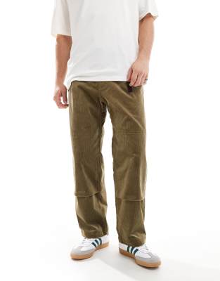 Gramicci corduroy double knee pants in light brown Gramicci