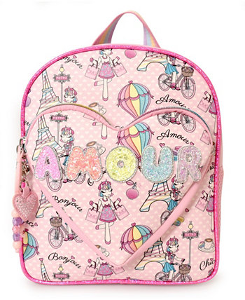 Мини-рюкзак с сердечком и карманом для больших девочек Miss Gwen Paris OMG! Accessories
