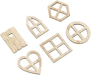 Set of 100 Wood Window Cutouts Multipurpose DIY Innovative Unfinished Wood for Kids Crafts and Home Decor Explore Endless Possibilities Zerodis