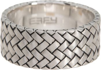 Кольцо из стерлингового серебра с плетеной текстурой Effy