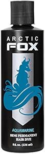 ARCTIC FOX Vegan and Cruelty-Free Semi-Permanent Hair Color Dye (8 Fl Oz, AQUAMARINE) ARCTIC FOX