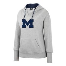 Женский пуловер с капюшоном Michigan Wolverines Heather Grey NCAA