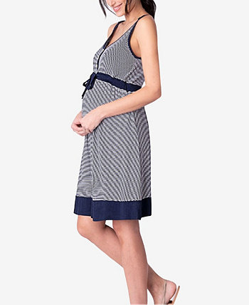 Женское платье для беременных в полоску Carolina с регулируемым поясом Savi Mom