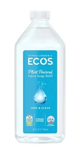 ECOS Hand Soap Refill Free &amp; Прозрачный - 32 жидких унции ECOS