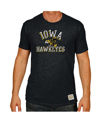 Мужская черная футболка Iowa Hawkeyes Big and Tall Mock Twist Original Retro Brand