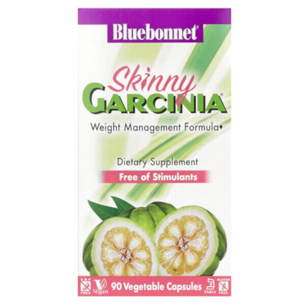 Формула для похудения Skinny Garcinia, 90 растительных капсул Bluebonnet Nutrition