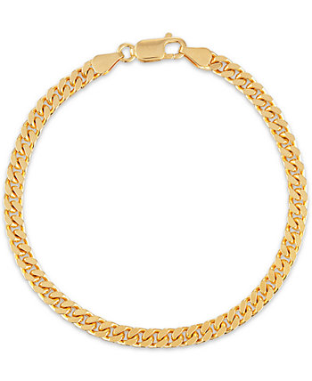 Браслет Curb Link из стерлингового серебра с покрытием из 14-каратного золота, создан для Macy's Esquire Men's Jewelry