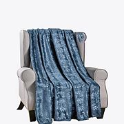 Versailles Ultra Soft Plush Contemporary Embossed Pattern All Season 50" x 60" Throw Blanket Plazatex