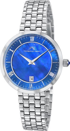 Часы Priscilla с перламутровым браслетом, 36 мм Porsamo Bleu