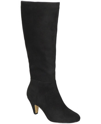 Женские высокие замшевые ботинки Corinne Plus с внутренней молнией и очень широкими каблуками BELLA VITA