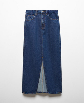Женская джинсовая юбка с разрезом MANGO