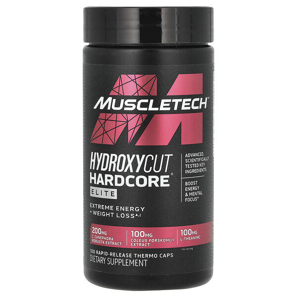 Hydroxycut Hardcore Elite - 100 термогенных капсул - Muscletech Muscletech