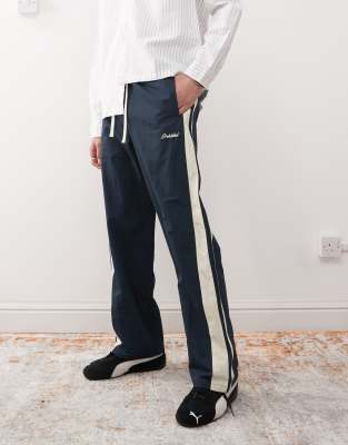 Prohibited stripe trackpants in navy Prohibited