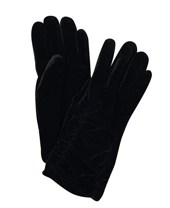 Женские бархатные перчатки с манжетами с рюшами из тинсулейта на подкладке Marcus Adler