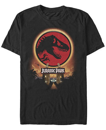Мужская футболка с коротким рукавом с логотипом Welcome Gates Jurassic Park