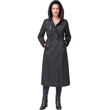 Women's Bgsd Laney Waterproof Hooded Zip-out Lined Long Raincoat BGSD
